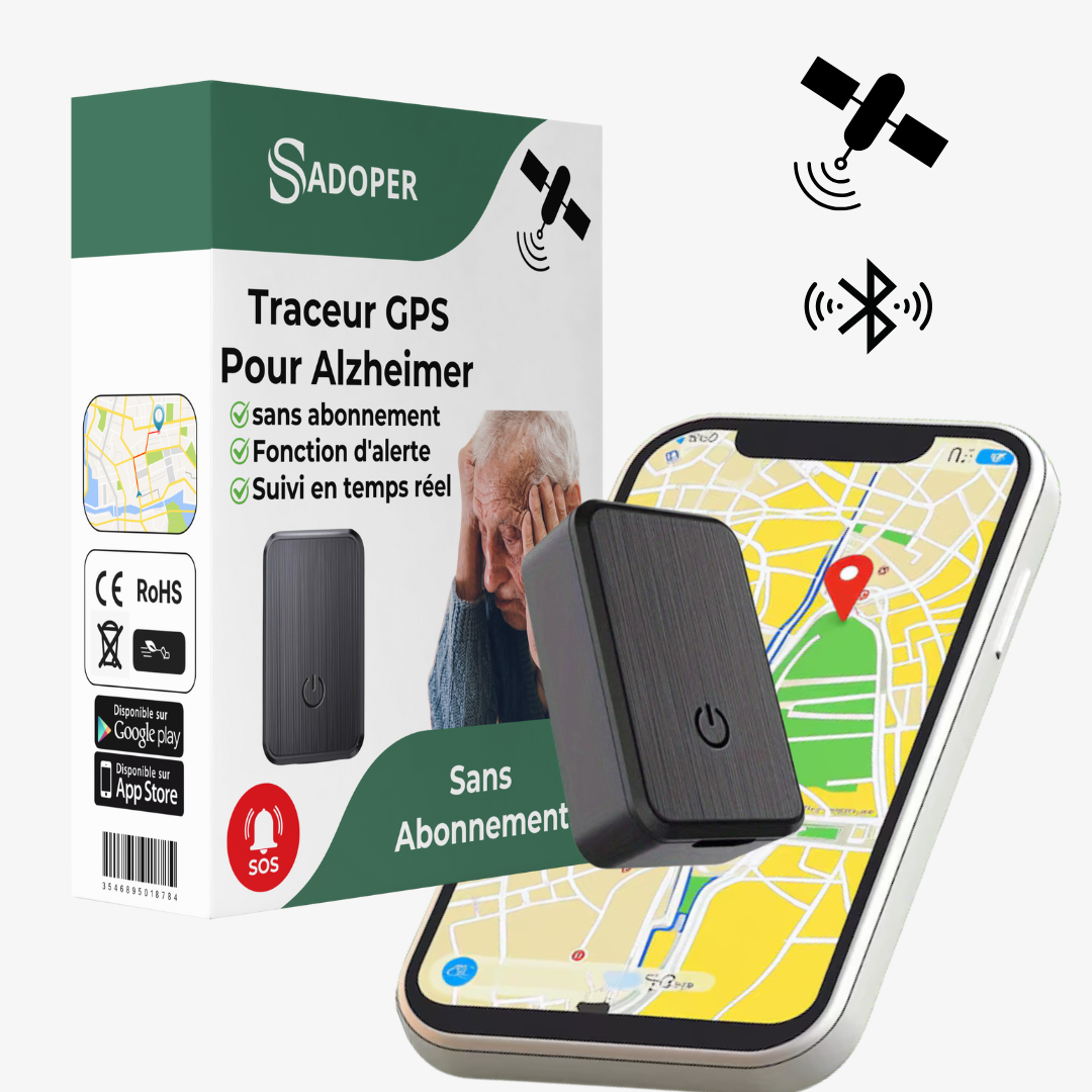 Traceur GPS Senior pour Personnes Âgées - Localisation en Temps Réel - blxckfr