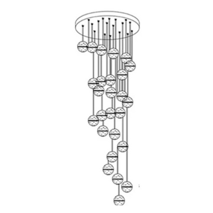 Luminaire Cristal Luxe Réglable