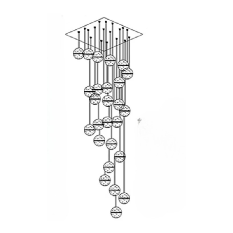 Luminaire Cristal Luxe Réglable
