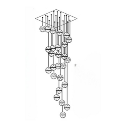 Luminaire Cristal Luxe Réglable