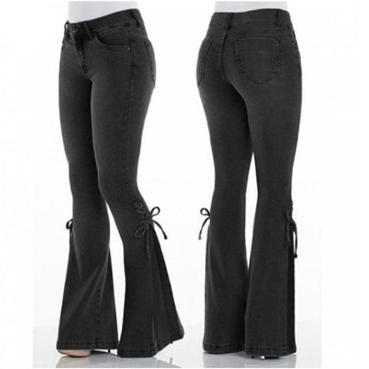 Jeans Élégants Taille Haute pour Femmes