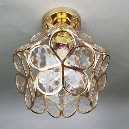 Lampe de Plafond en Verre Décoratif - Éclairage Chic pour Hall d'Entrée