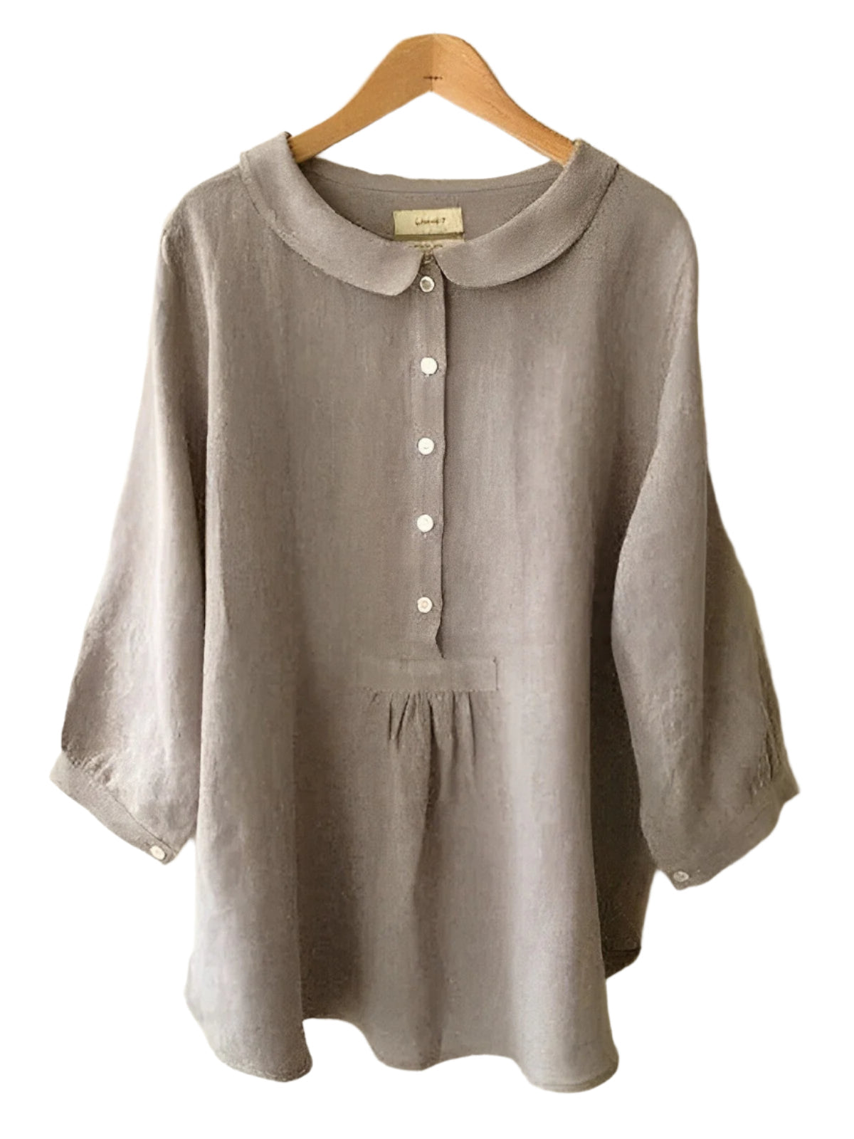 Blouse Lin Élégante Manches Longues