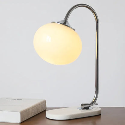 Lampe de Bureau Délicieuse - Style Élégant en Verre et Métal avec Lumière Chaude