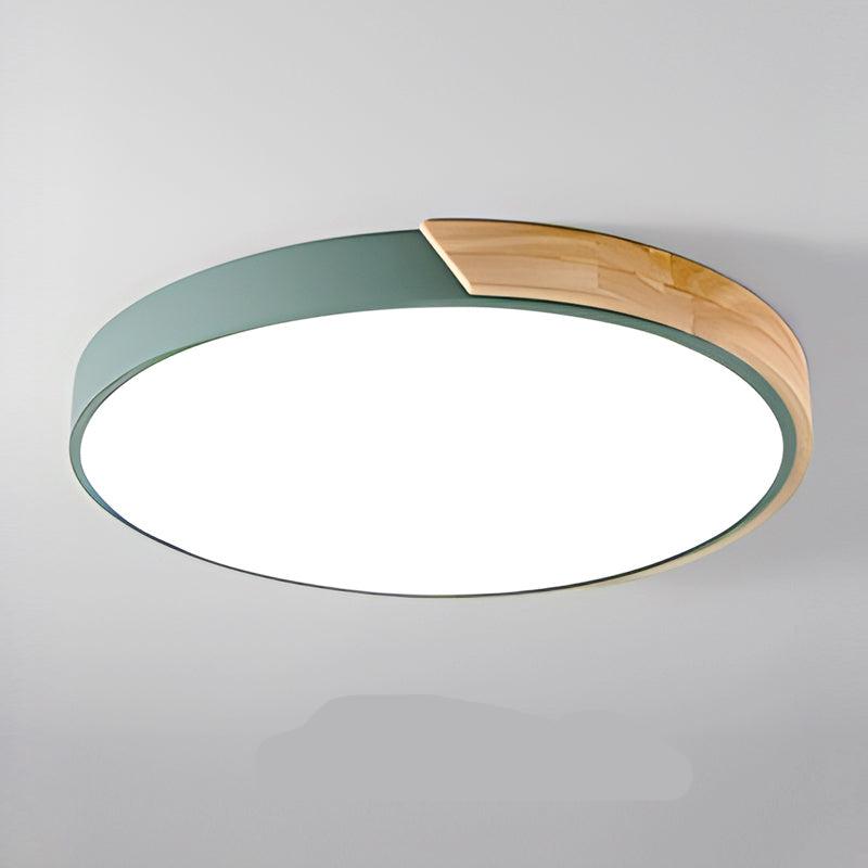 Lampe Plafond Bois Moderne - Éclairage LED Chambre et Séjour