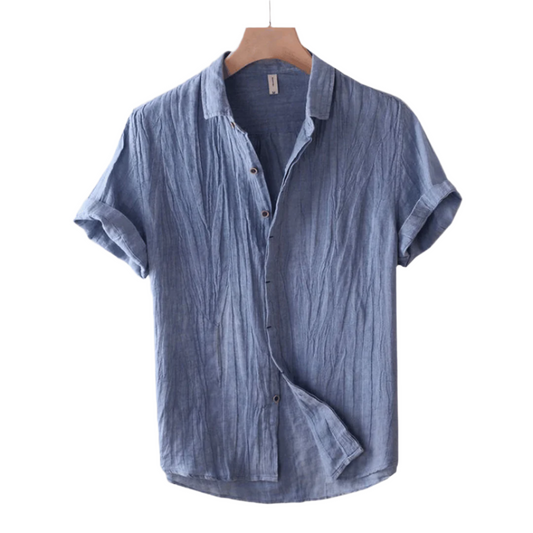Chemise Décontractée Été - Manches Courtes Boutons - BlxckFR