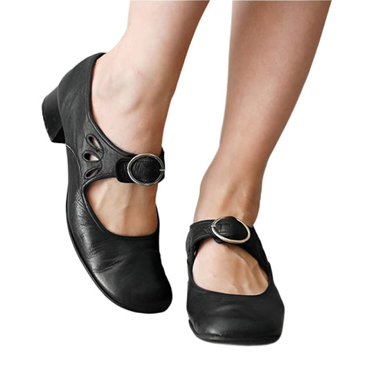 Chaussures Élégantes à Talon Bas et Boucle Délicate - BlxckFR