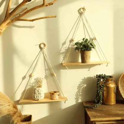 Étagère Murale Tressée | Déco Chic et Fonctionnelle pour Maison