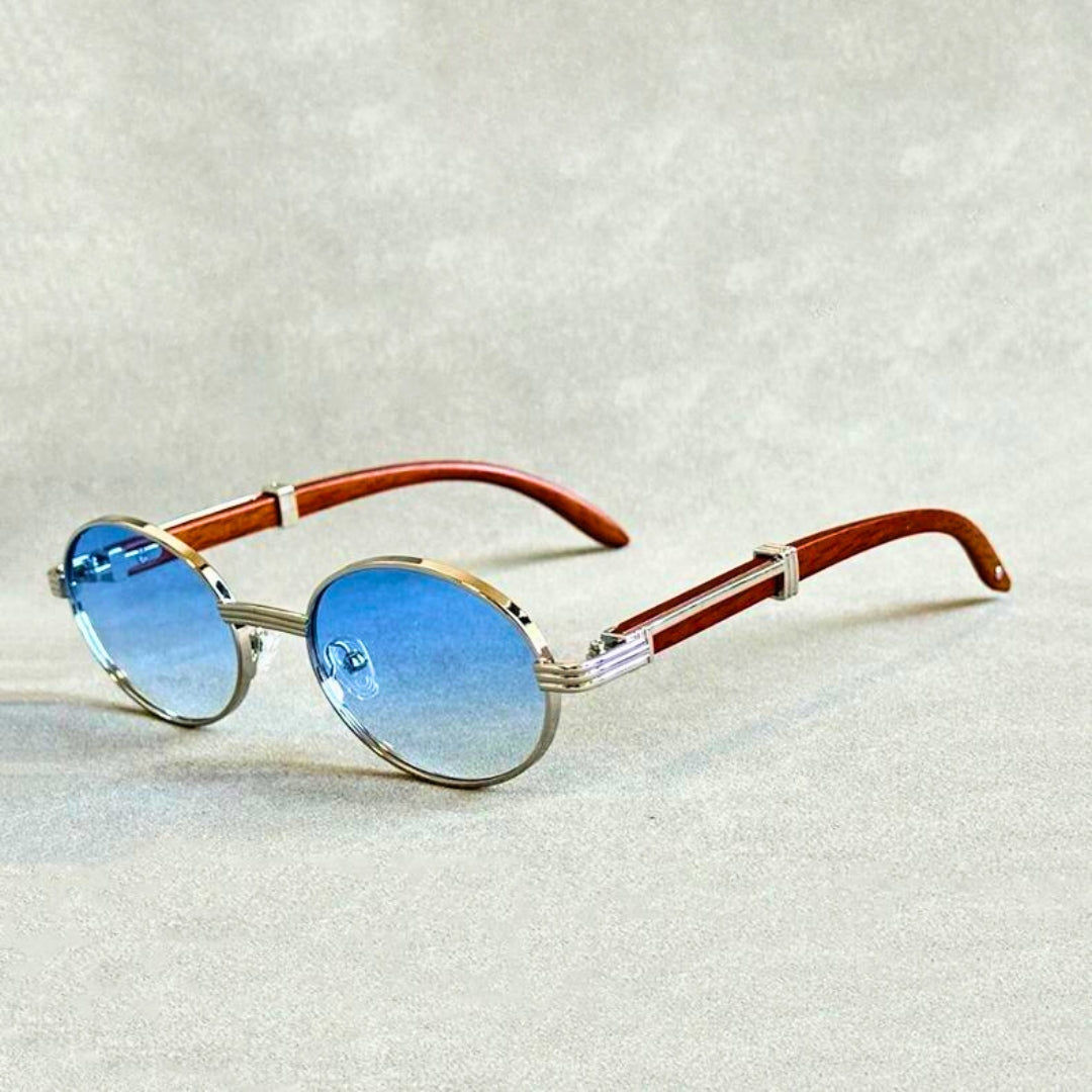 Lunettes de soleil rondes métal design classique