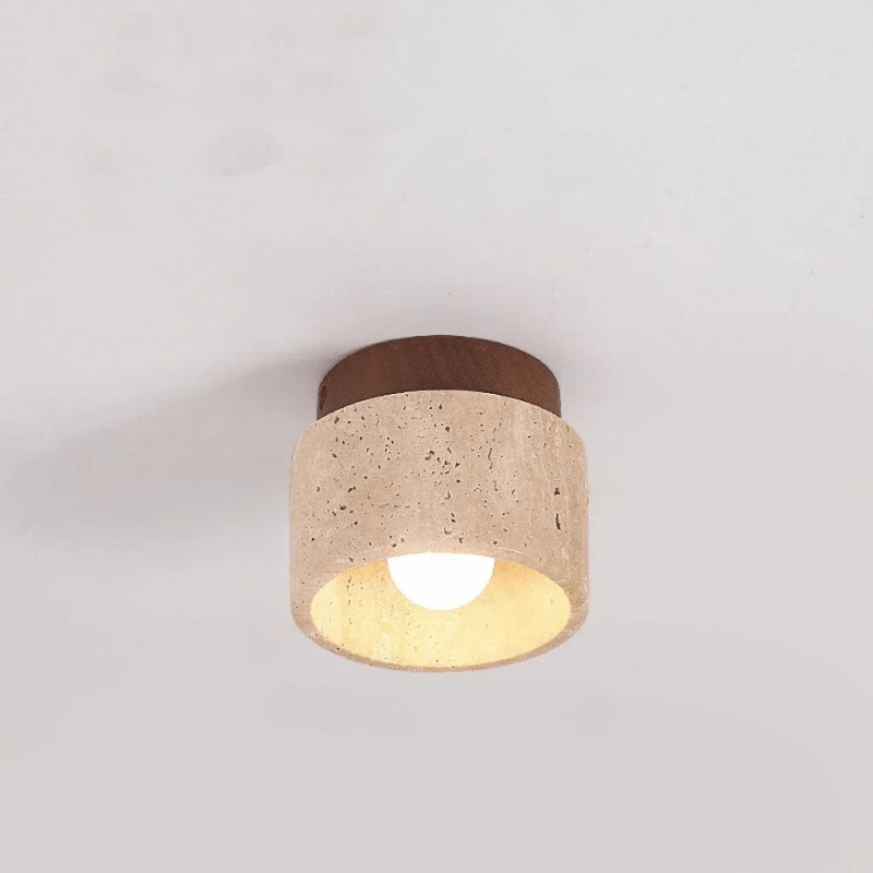 Lampe de Plafond en Pierre - Éclairage Élégant pour Escalier