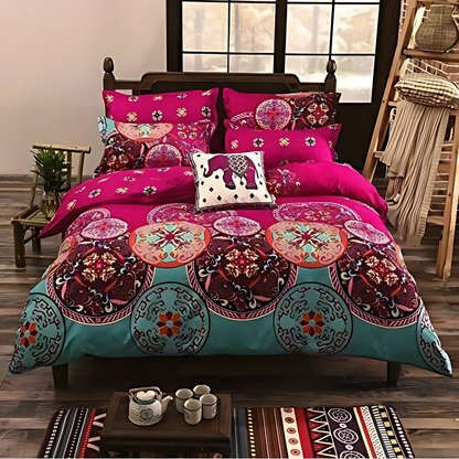 Housse de Couette Rayée Moderne en Polyester