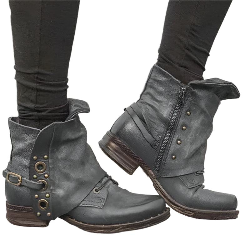 Bottes Femmes Cuir Synthétique Chaussures Hiver