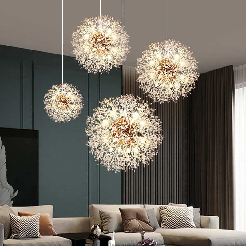 Lustre LED Cristal Élégant - Métal Chrome Brillant - Foivo