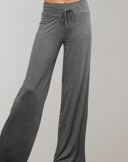 Pantalon Élégant Jambe Évasée Unicolore - BlxckFR