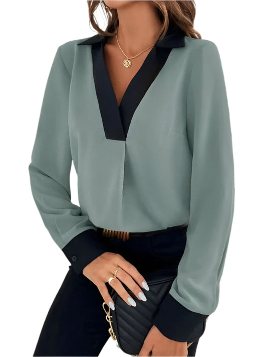 Blouse Féminine Décolleté Profond Élégante - BlxckFR