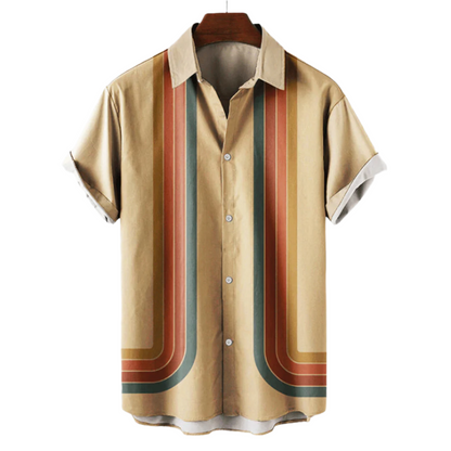 Chemise Homme Casual Manches Courtes Col Revers - BlxckFR