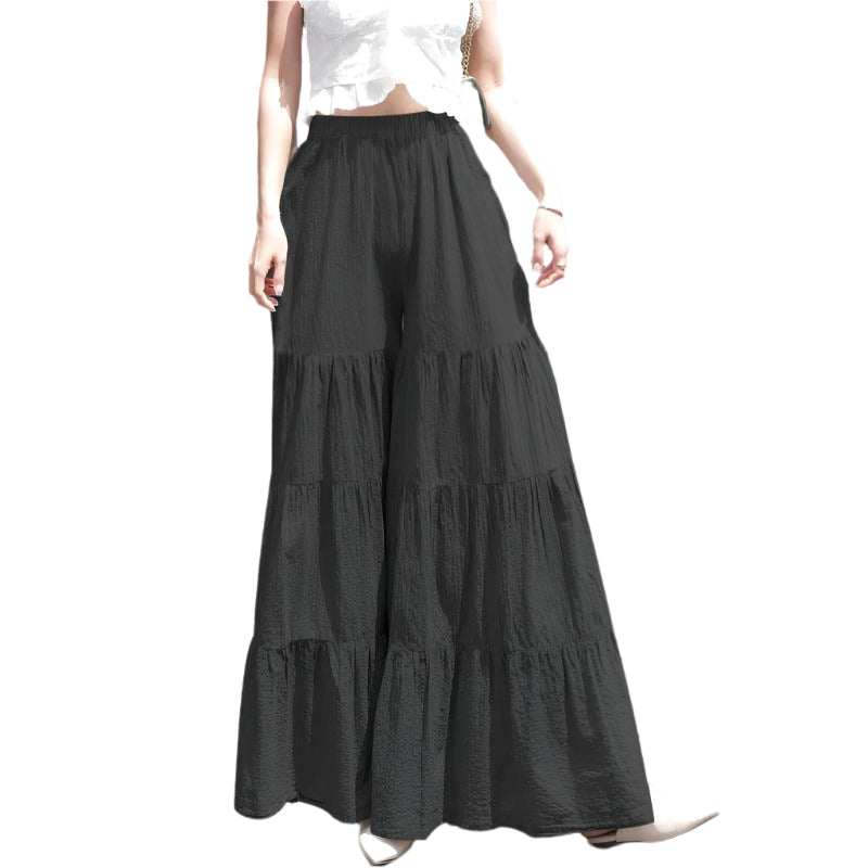 Pantalon Boho Élégant à Volants Femmes