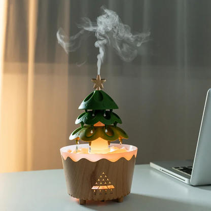 Diffuseur de parfum bois élégant avec lumière LED et télécommande