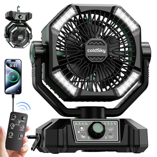 Ventilateur LED Compact avec Télécommande - BlxckFR
