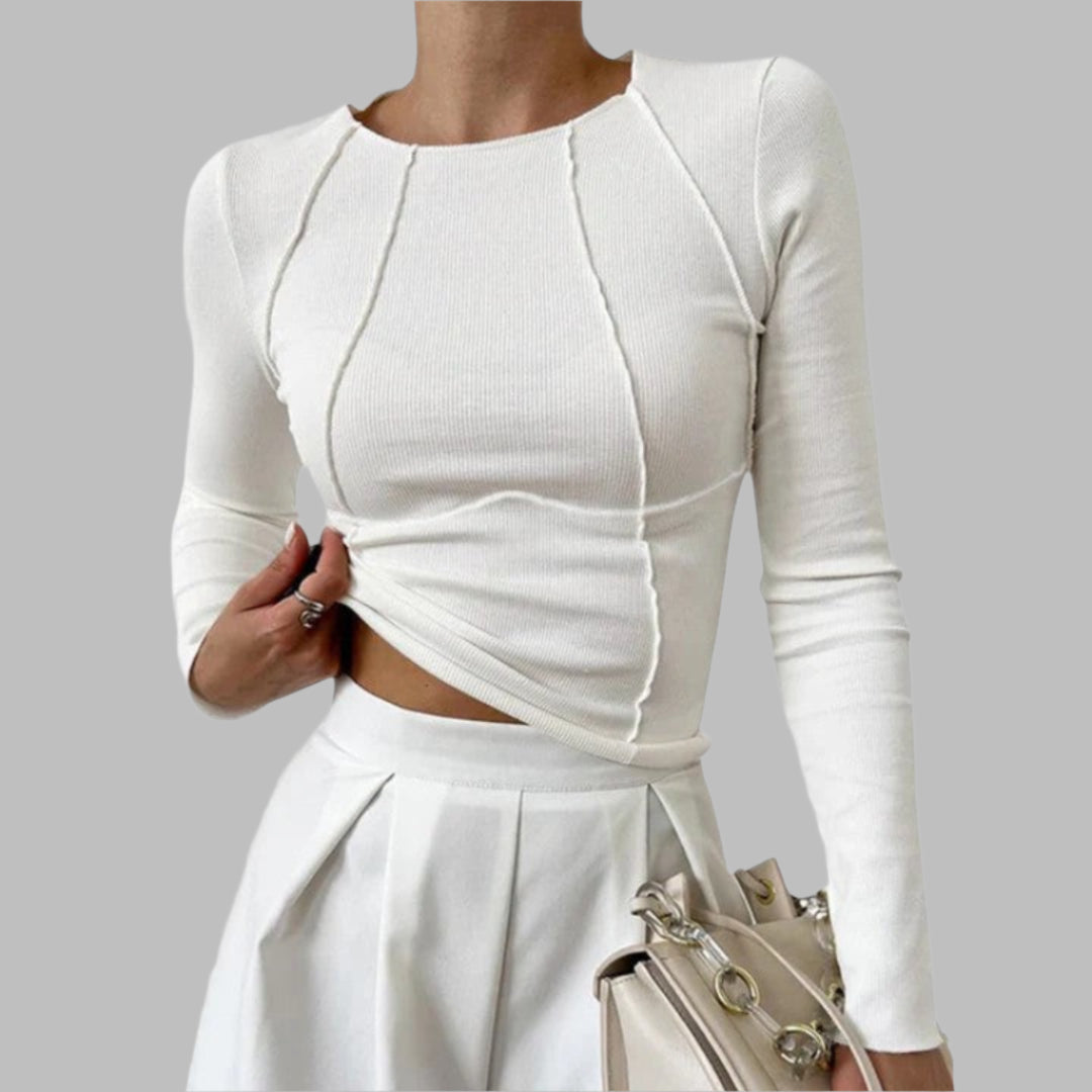 KORA | T-shirt Haut de Gamme Manches Longues – Doux et Raffiné - blxckfr