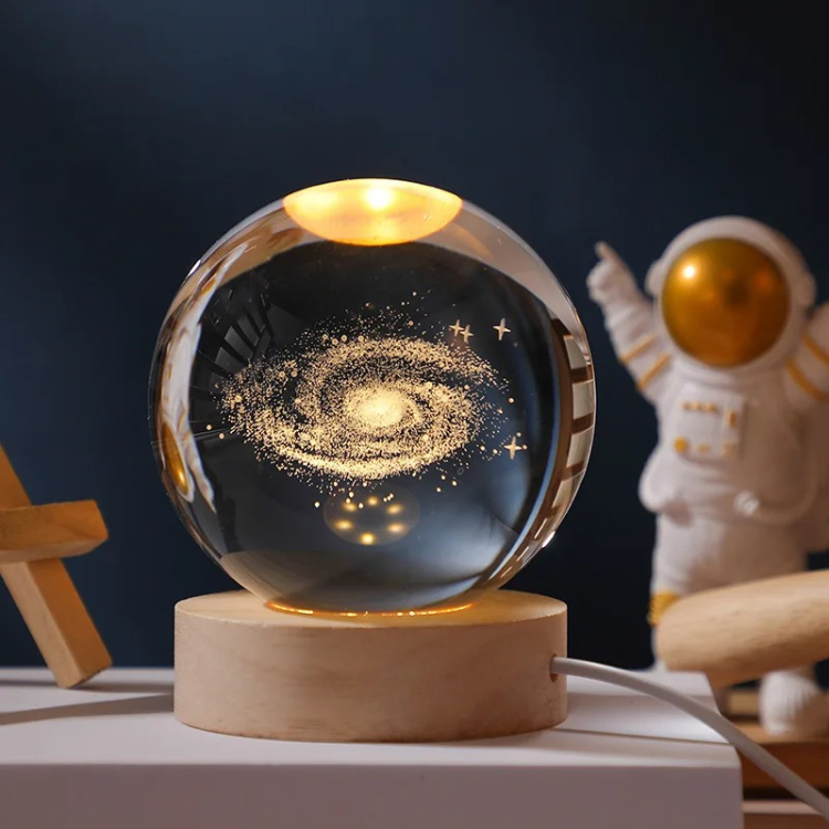 Lampe de Nuit Cristal 3D Céleste