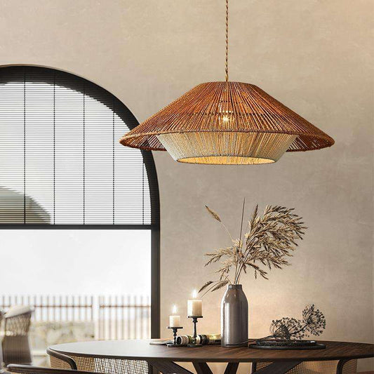 Lampe Pendante Bois Élégante Style Loft - Foivo