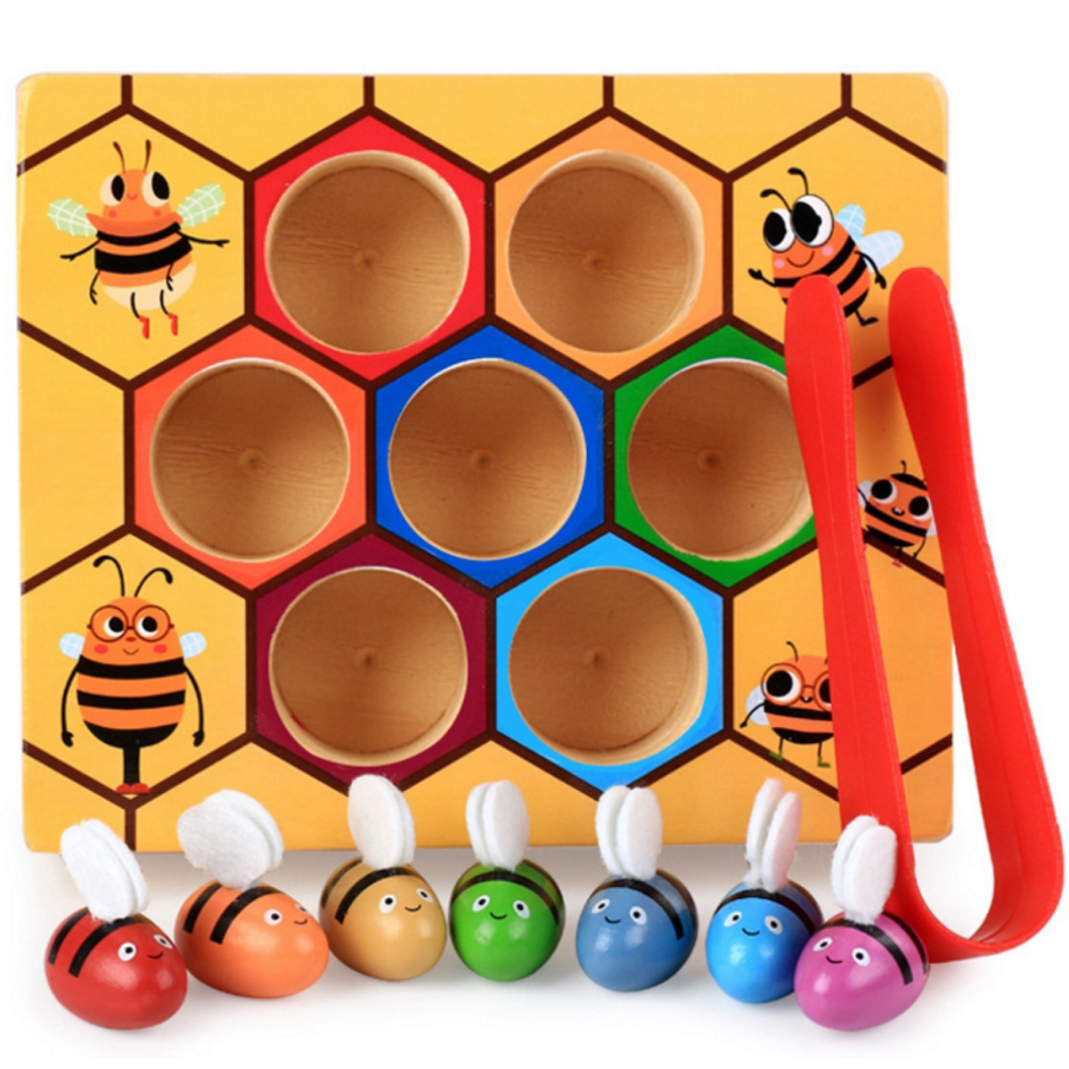 Jeu Éducatif En Bois pour Enfants - Développement Motricité Fine - BlxckFR