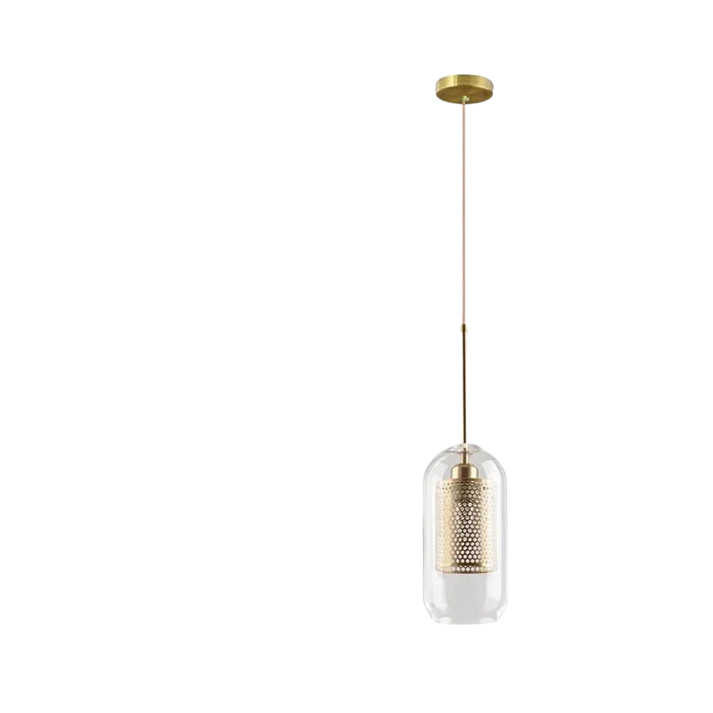 Luminaire Suspendu Design en Métal et Verre