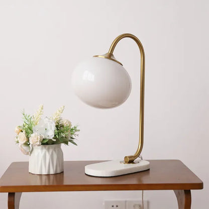 Lampe de Bureau Délicieuse - Style Élégant en Verre et Métal avec Lumière Chaude