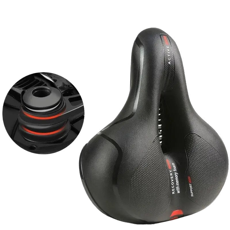 Selle Arrière De VTT Avec Accoudoirs – Coussins En Mousse, Cuir Synthétique Motif Litchi, 32x15x5 Cm – Pour Vélo De Route Et Trekking