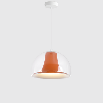Luminaire Suspendu Élégant en Verre et Métal