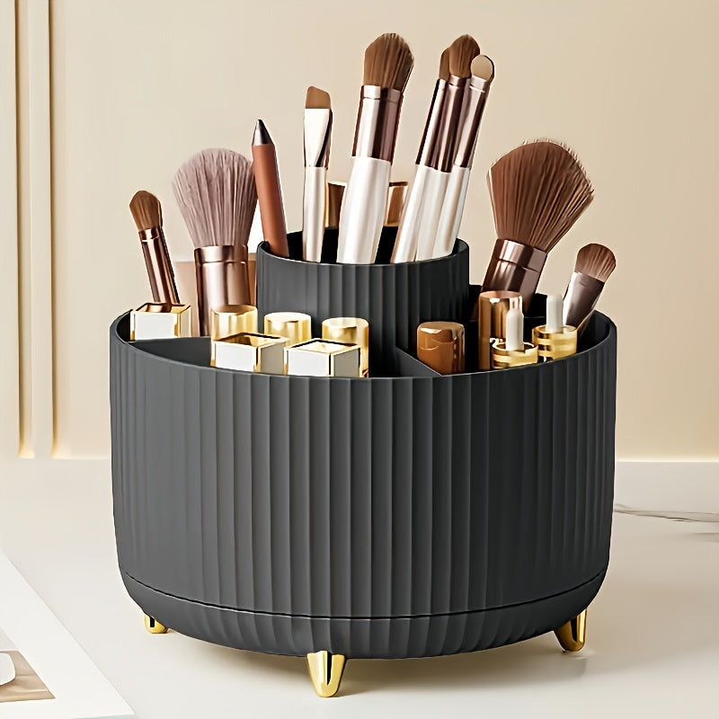Organisateur de Maquillage Tourne Noir en Plastique