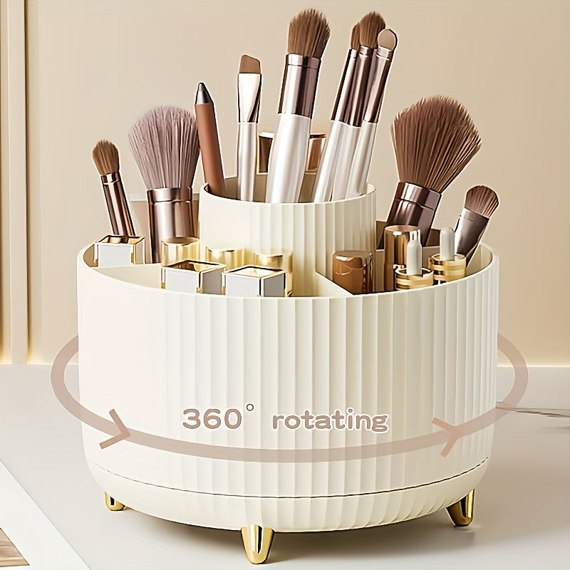 Organisateur de Maquillage Tourne Noir en Plastique
