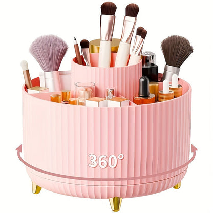Organisateur de Maquillage Tourne Noir en Plastique