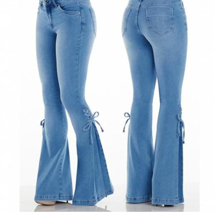 Jeans Élégants Taille Haute pour Femmes