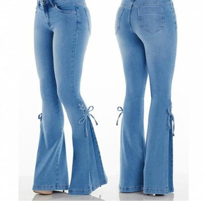 Jeans Élégants Taille Haute pour Femmes