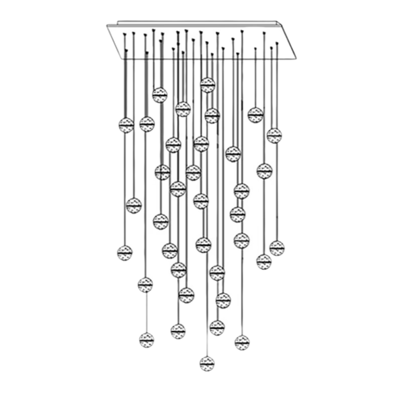 Luminaire Cristal Luxe Réglable