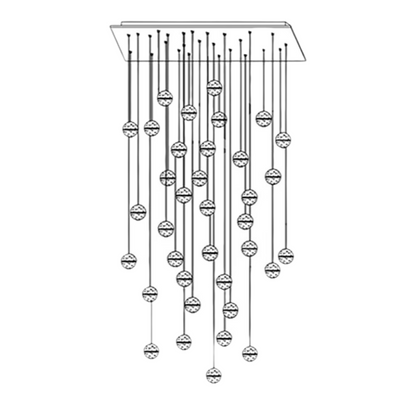 Luminaire Cristal Luxe Réglable
