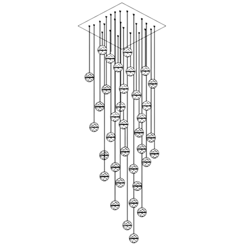 Luminaire Cristal Luxe Réglable