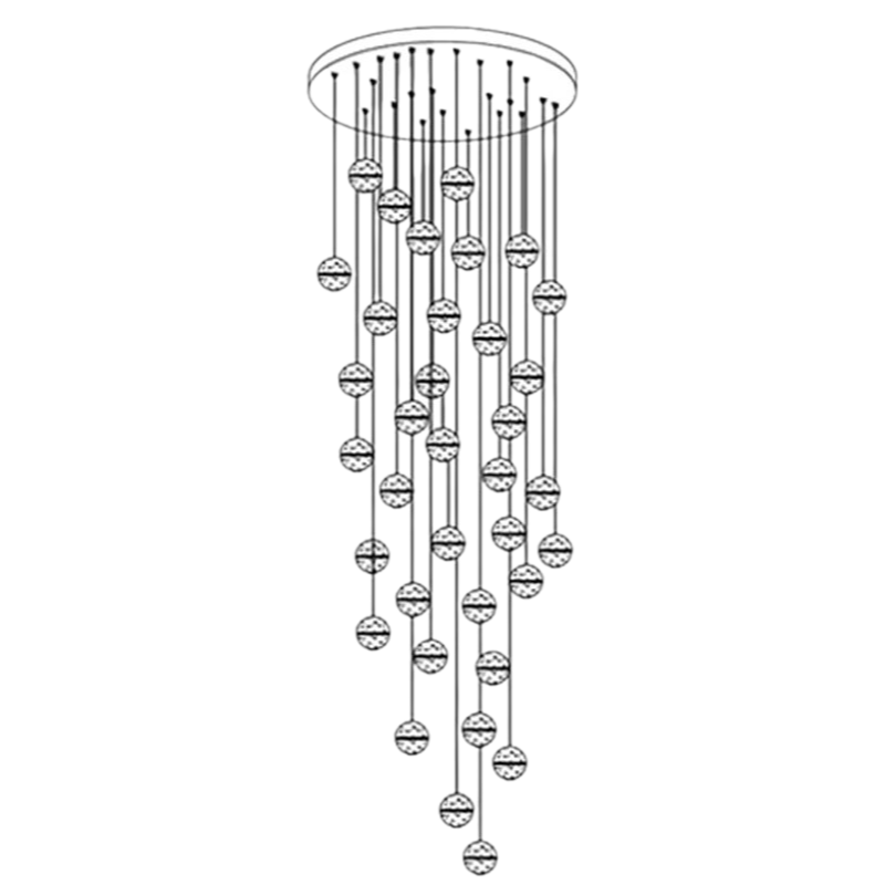 Luminaire Cristal Luxe Réglable