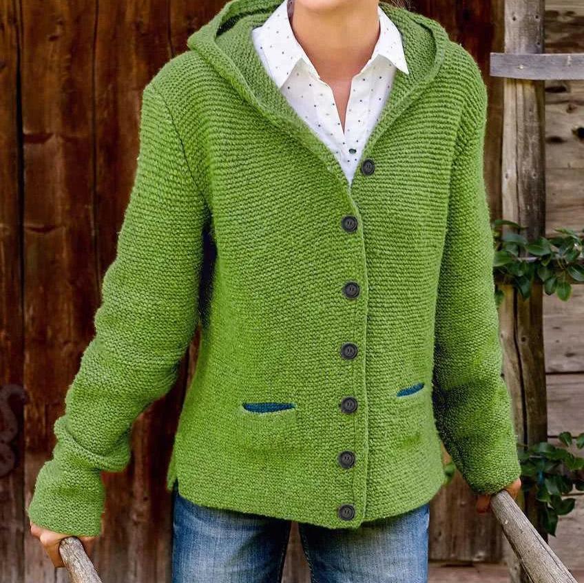 Veste Tricotée Boutons Femme Élégante