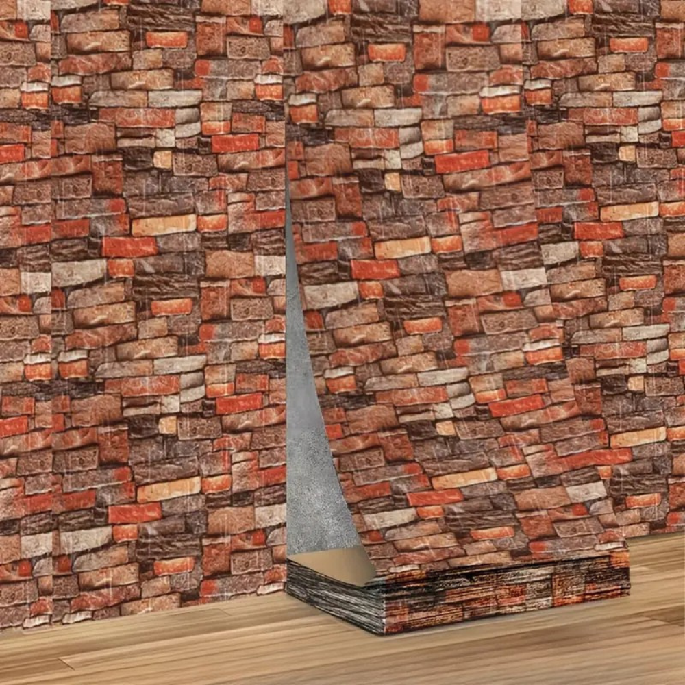 Panneaux Muraux Auto-Adhésifs Texture 3D Étanches Décoratif