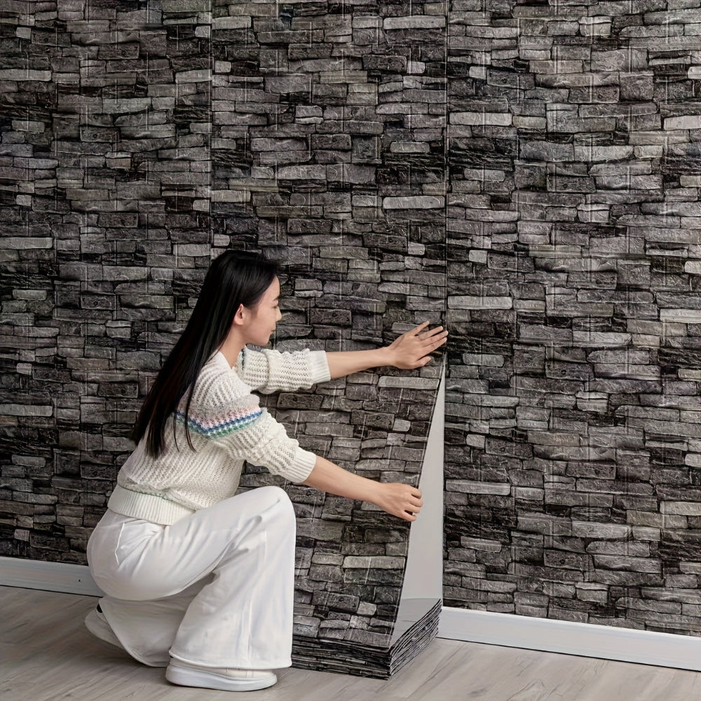 Panneaux Muraux Auto-Adhésifs Texture 3D Étanches Décoratif - BlxckFR