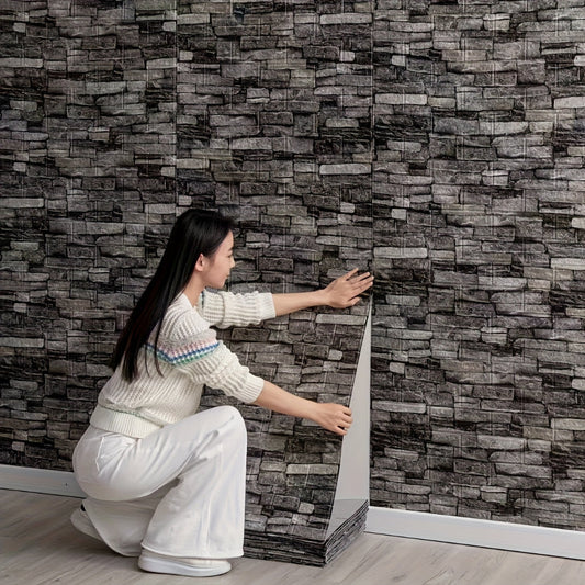 Panneaux Muraux Auto-Adhésifs Texture 3D Étanches Décoratif - BlxckFR