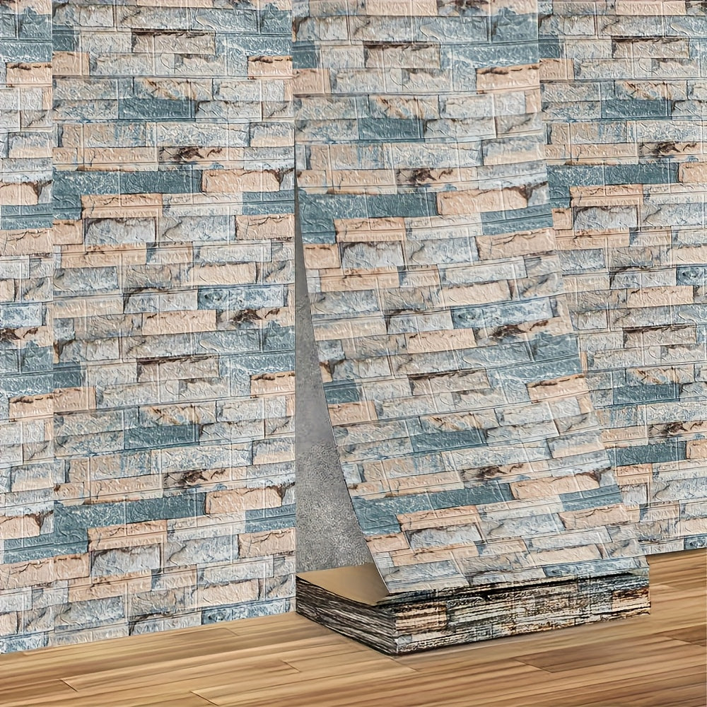 Panneaux Muraux Auto-Adhésifs Texture 3D Étanches Décoratif