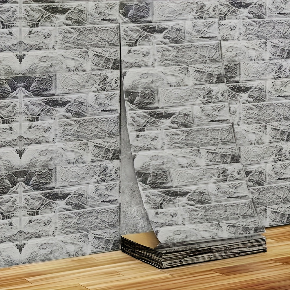 Panneaux Muraux Auto-Adhésifs Texture 3D Étanches Décoratif