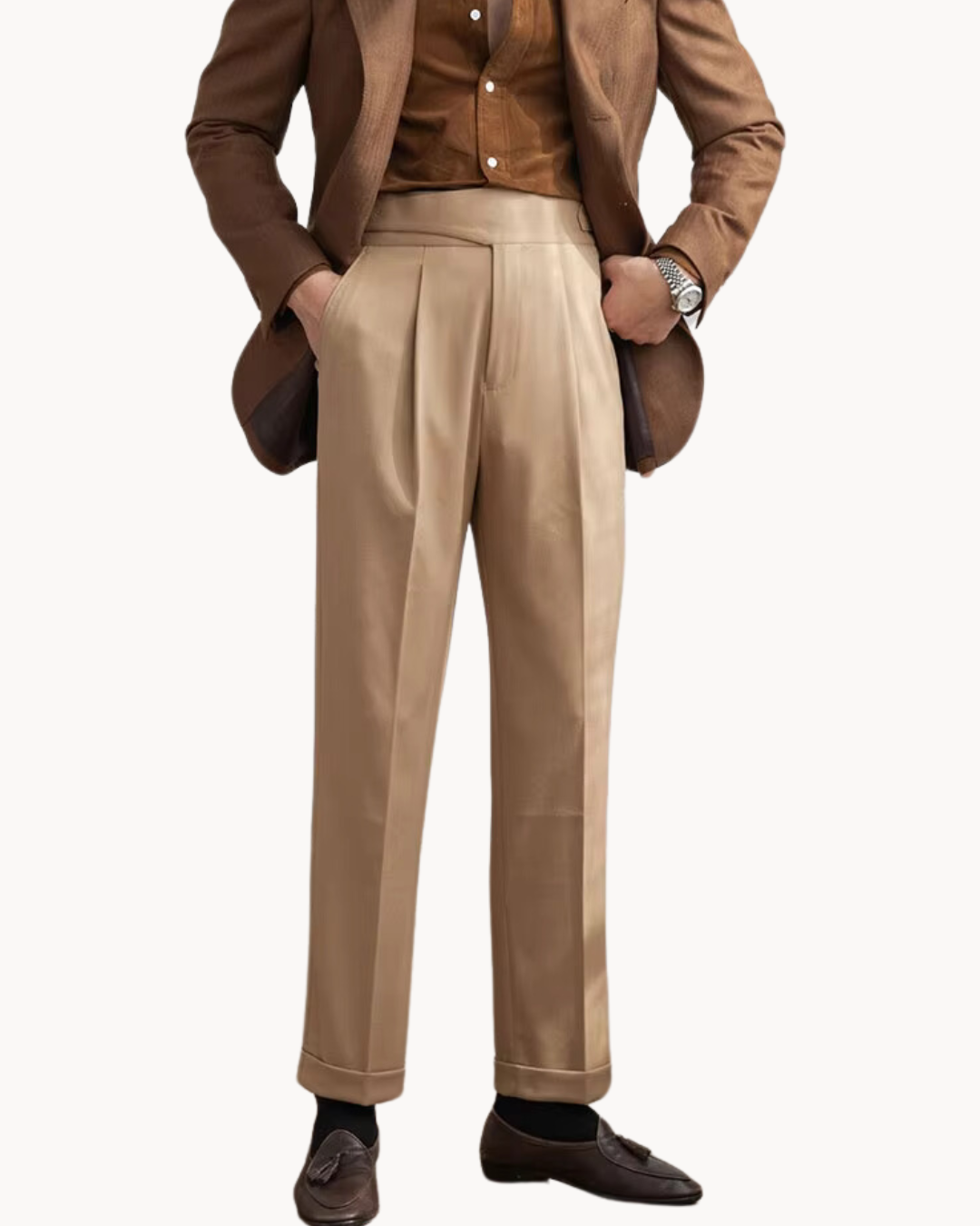 Pantalon Tailleur Élégant Homme - Foivo