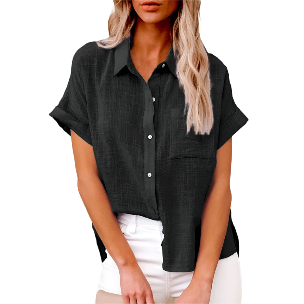 Chemise Décontractée Boutons Femmes - BlxckFR