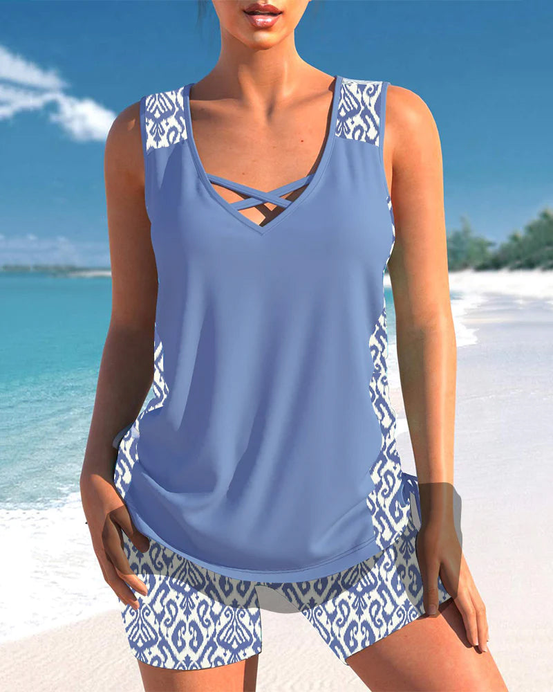 Maillot de Bain Femme avec Short de Plage