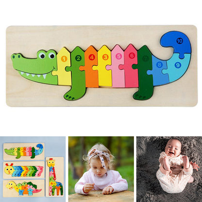 Jeu d'assemblage Bois Animaux pour Enfants